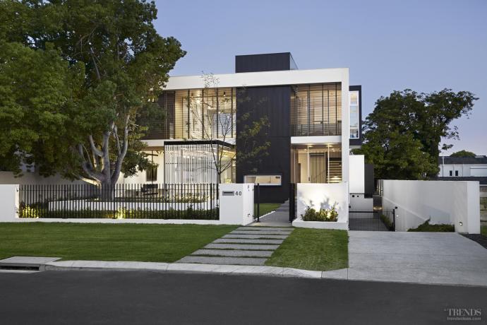 New home with glass walls and indoor-outdoor flow